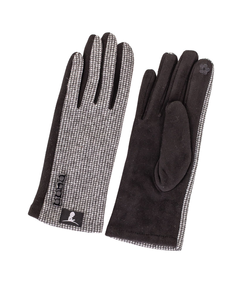 Women's Polyester/Spandex Houndstooth Gloves